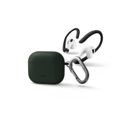 Uniq Nexo Active Hybrid Silicone Hang Case With Sports Ear Hooks For Airpods 3 - Green